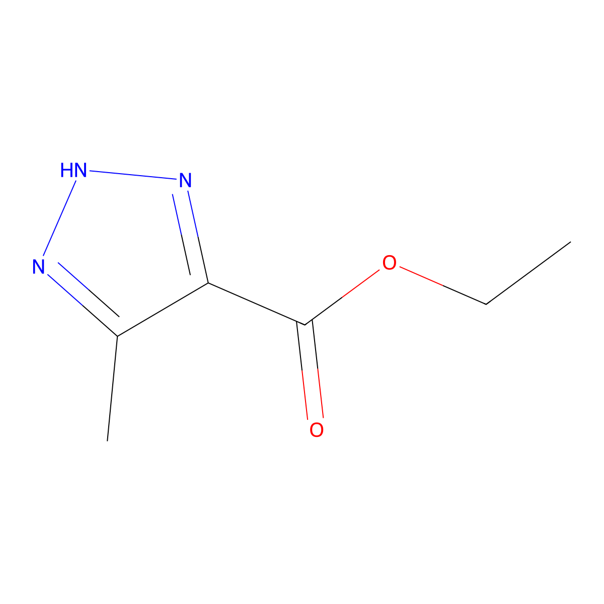 Ethyl 5-methyl-1H-1,2,3-triazole-4-carboxylate molecular structure, CAS 4343-73-1