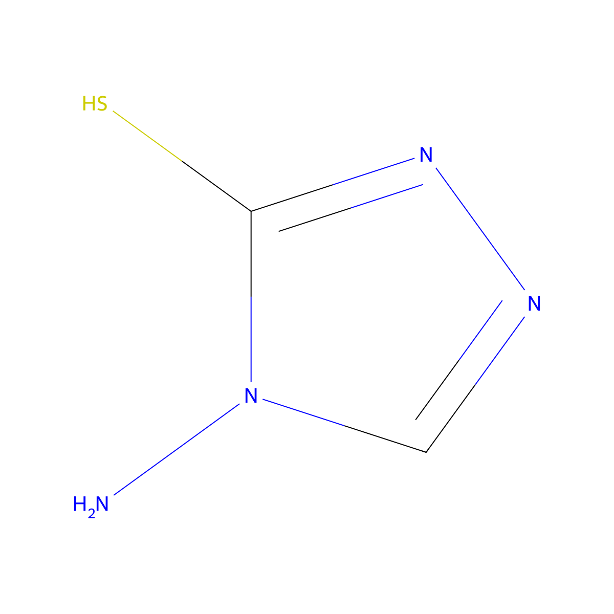 4-amino-1,2,4-triazole-3-thiol molecular structure, CAS 4343-75-3