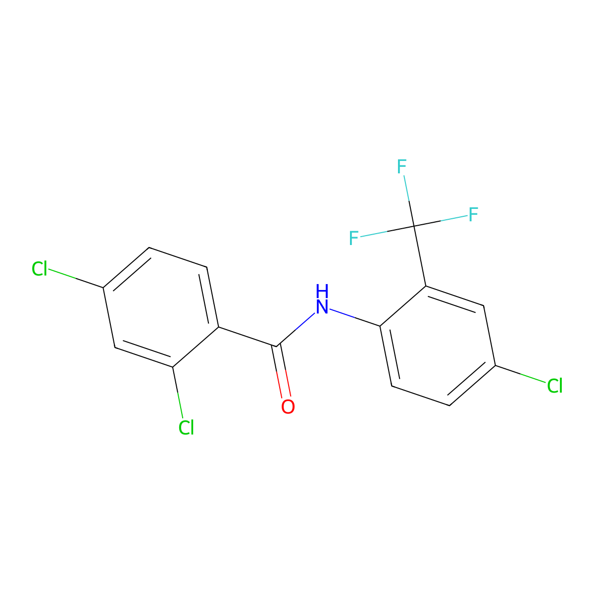 2,4-dichloro-N-[4-chloro-2-(trifluoromethyl)phenyl]benzamide molecular structure, CAS 434301-59-4