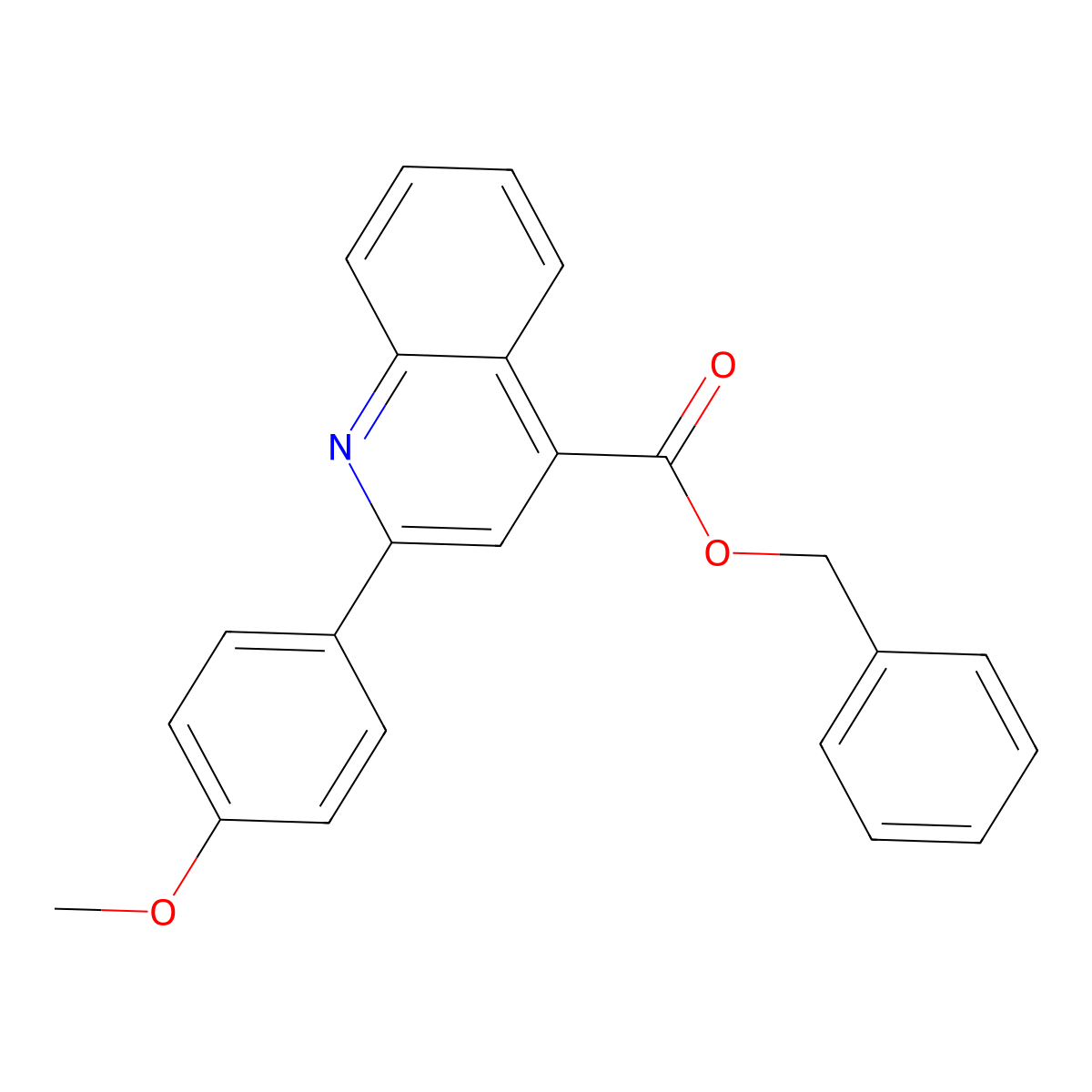 Benzyl 2-(4-methoxyphenyl)-4-quinolinecarboxylate molecular structure, CAS 434301-68-5