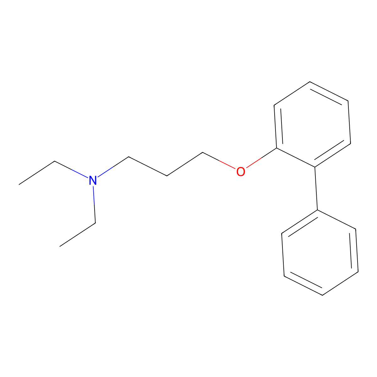 Diethyl-(3-biphenyl-2-yloxy-propyl)-amine molecular structure, CAS 434302-84-8