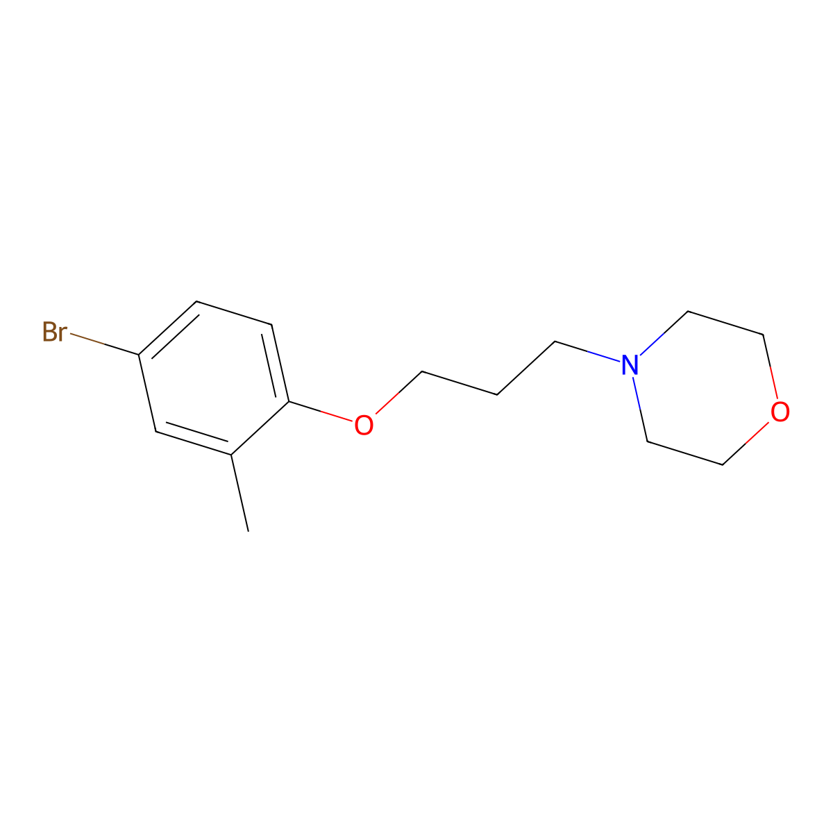 4-[3-(4-Bromo-2-methylphenoxy)propyl]morpholine molecular structure, CAS 434303-70-5