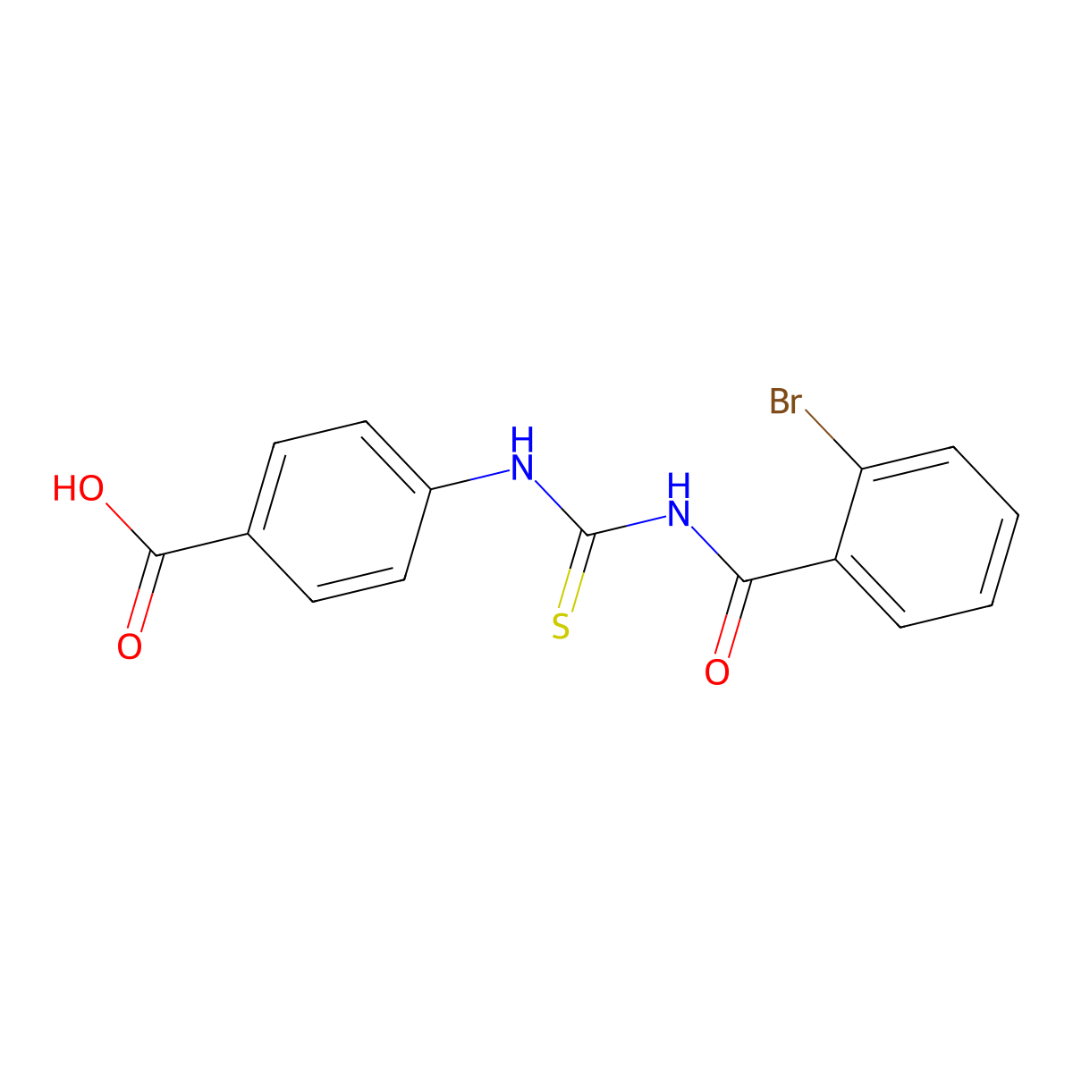 4-({[(2-Bromophenyl)carbonyl]carbamothioyl}amino)benzoic acid molecular structure, CAS 434304-31-1