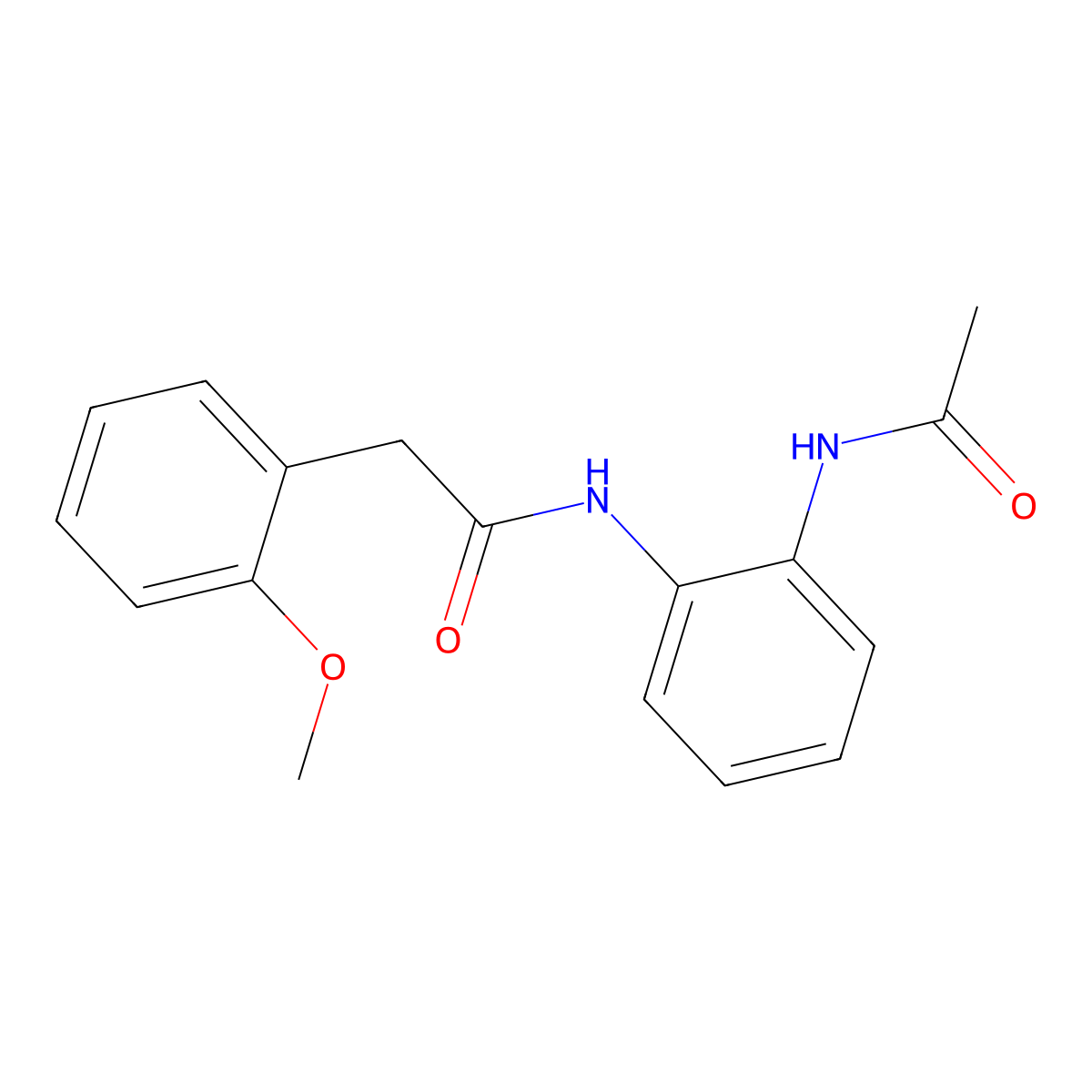 N-(2-acetamidophenyl)-2-(2-methoxyphenyl)acetamide molecular structure, CAS 434304-32-2