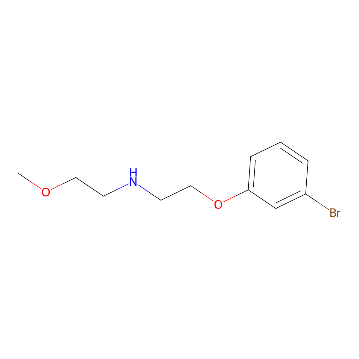 N-[2-(3-bromophenoxy)ethyl]-2-methoxyethanamine molecular structure, CAS 434304-64-0