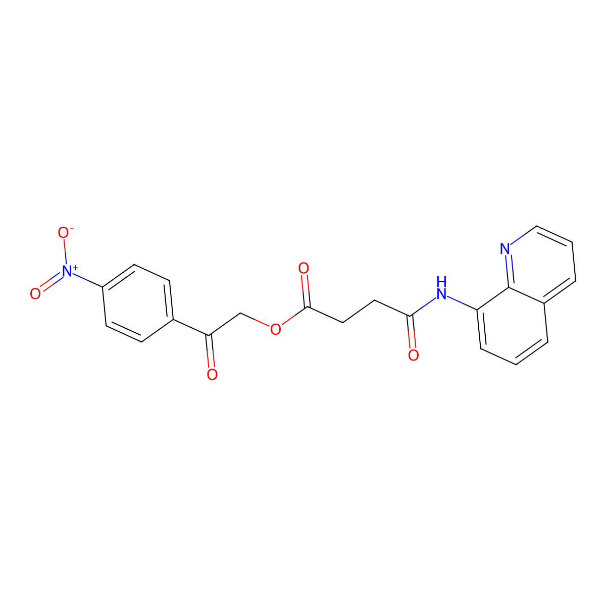 2-(4-Nitrophenyl)-2-oxoethyl 4-oxo-4-(quinolin-8-ylamino)butanoate molecular structure, CAS 434305-09-6