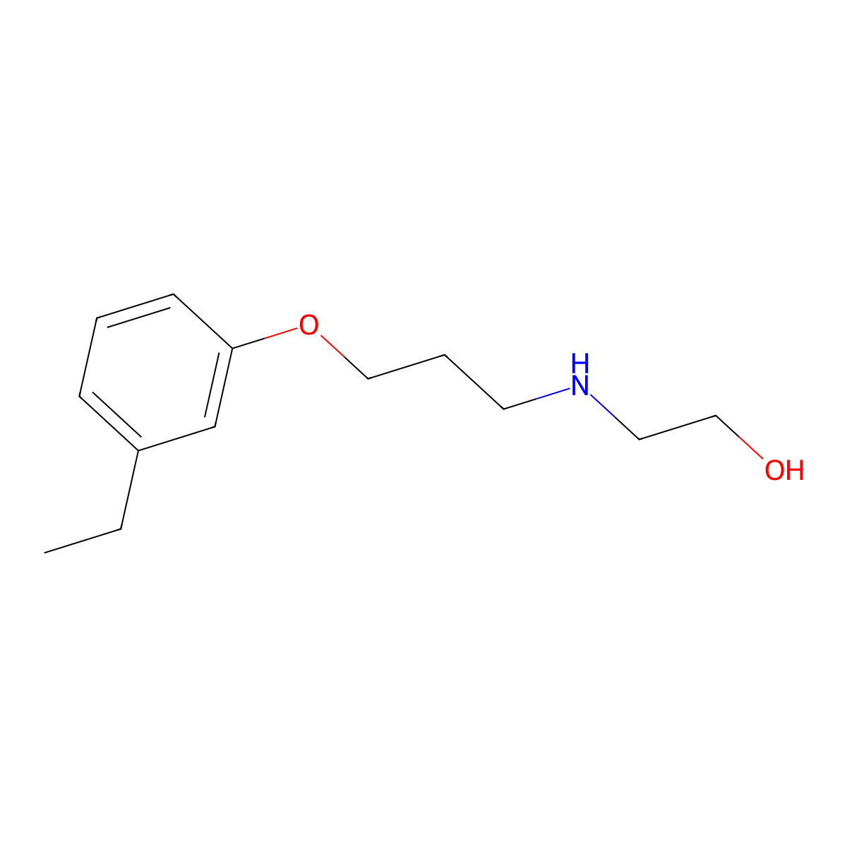 2-{[3-(3-Ethylphenoxy)propyl]amino}ethanol molecular structure, CAS 434305-23-4
