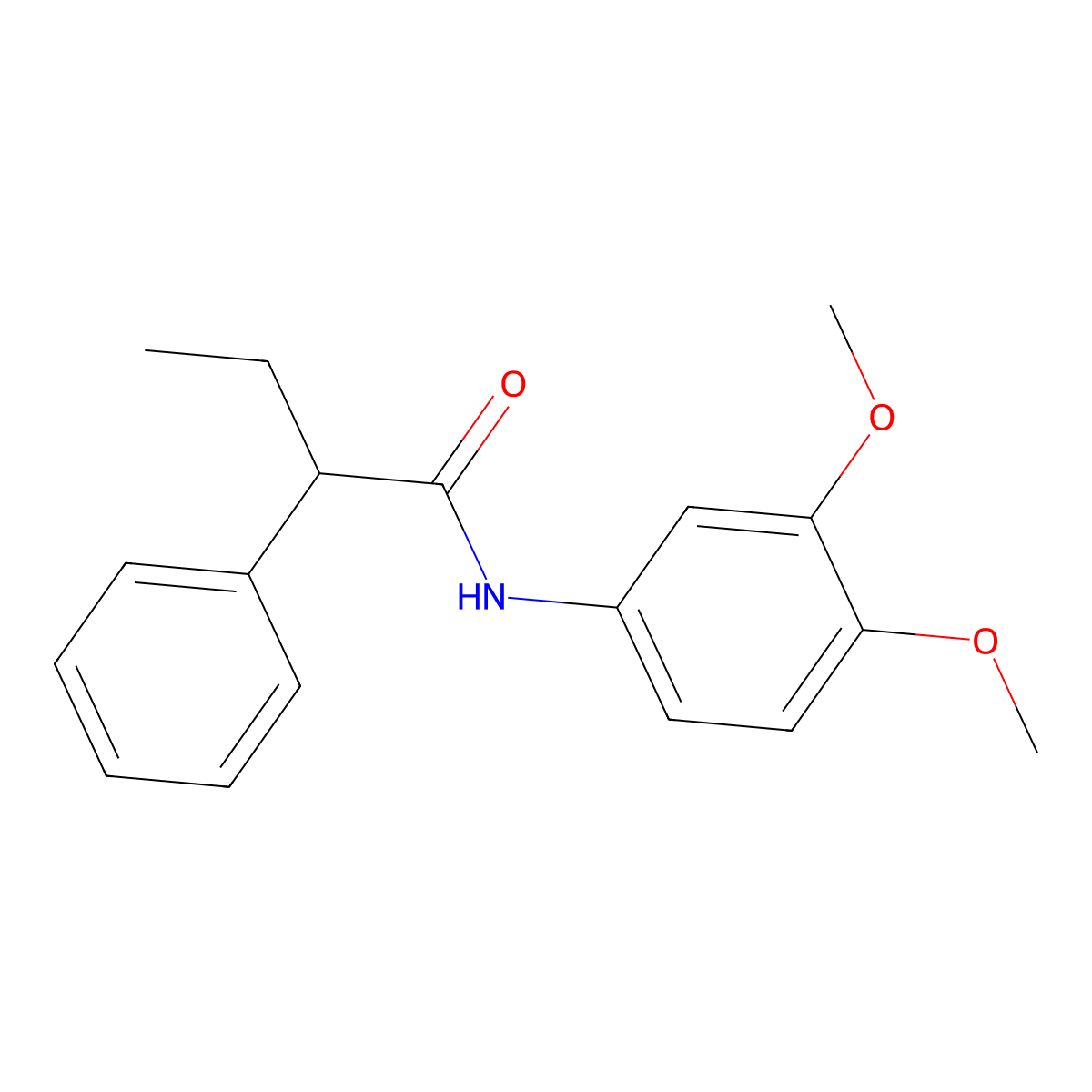 N-(3,4-dimethoxyphenyl)-2-phenylbutanamide molecular structure, CAS 434305-40-5