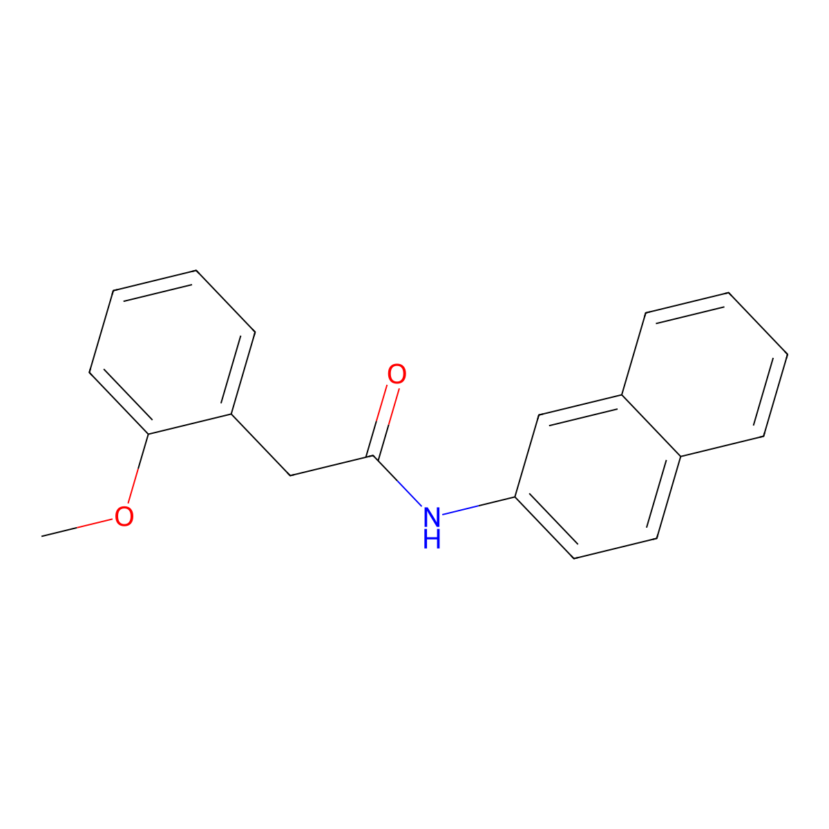 2-(2-methoxyphenyl)-N-(naphthalen-2-yl)acetamide molecular structure, CAS 434305-76-7