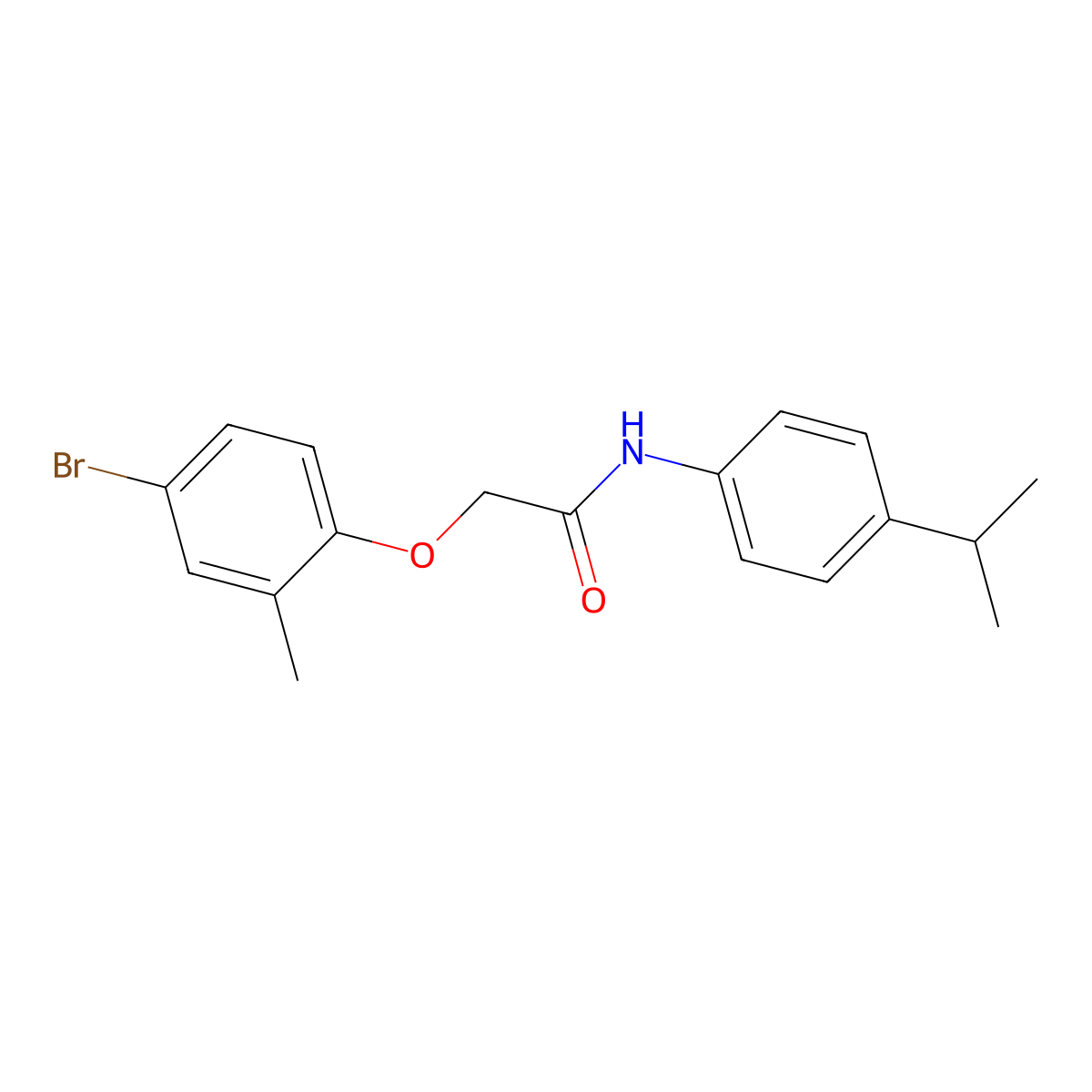2-(4-bromo-2-methylphenoxy)-N-(4-propan-2-ylphenyl)acetamide molecular structure, CAS 434305-80-3