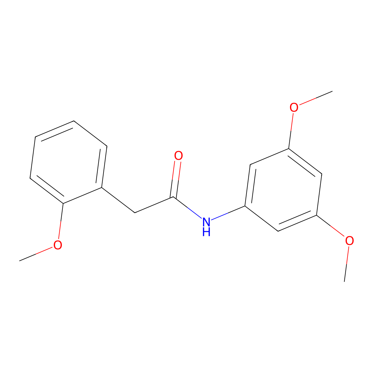 N-(3,5-dimethoxyphenyl)-2-(2-methoxyphenyl)acetamide molecular structure, CAS 434309-06-5