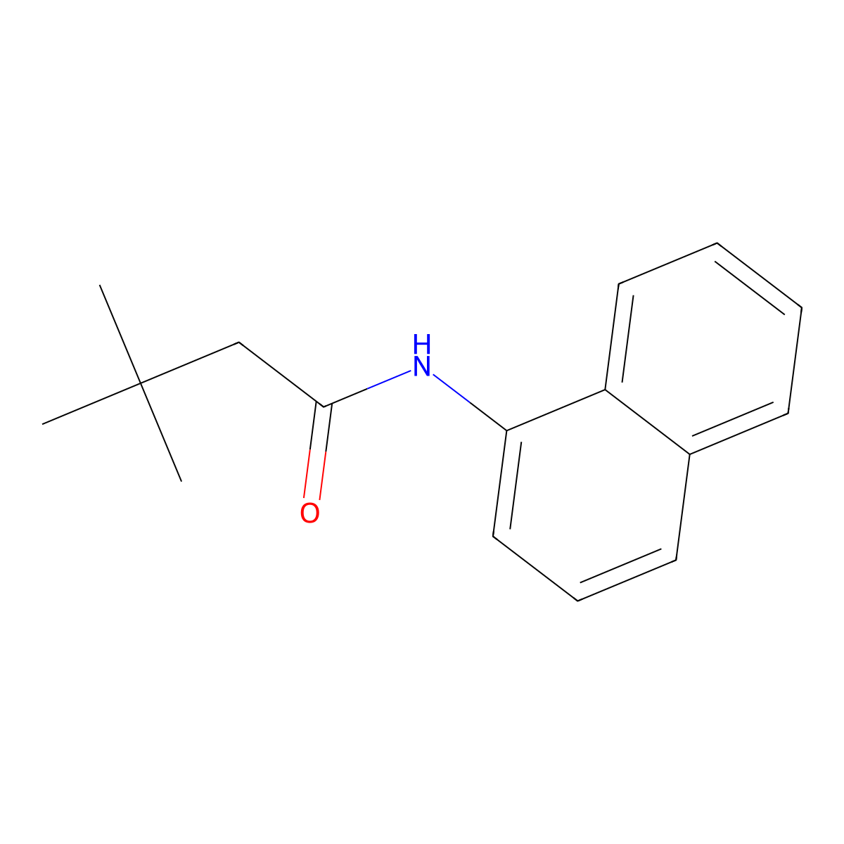 3,3-dimethyl-N-naphthalen-1-ylbutanamide molecular structure, CAS 434309-59-8