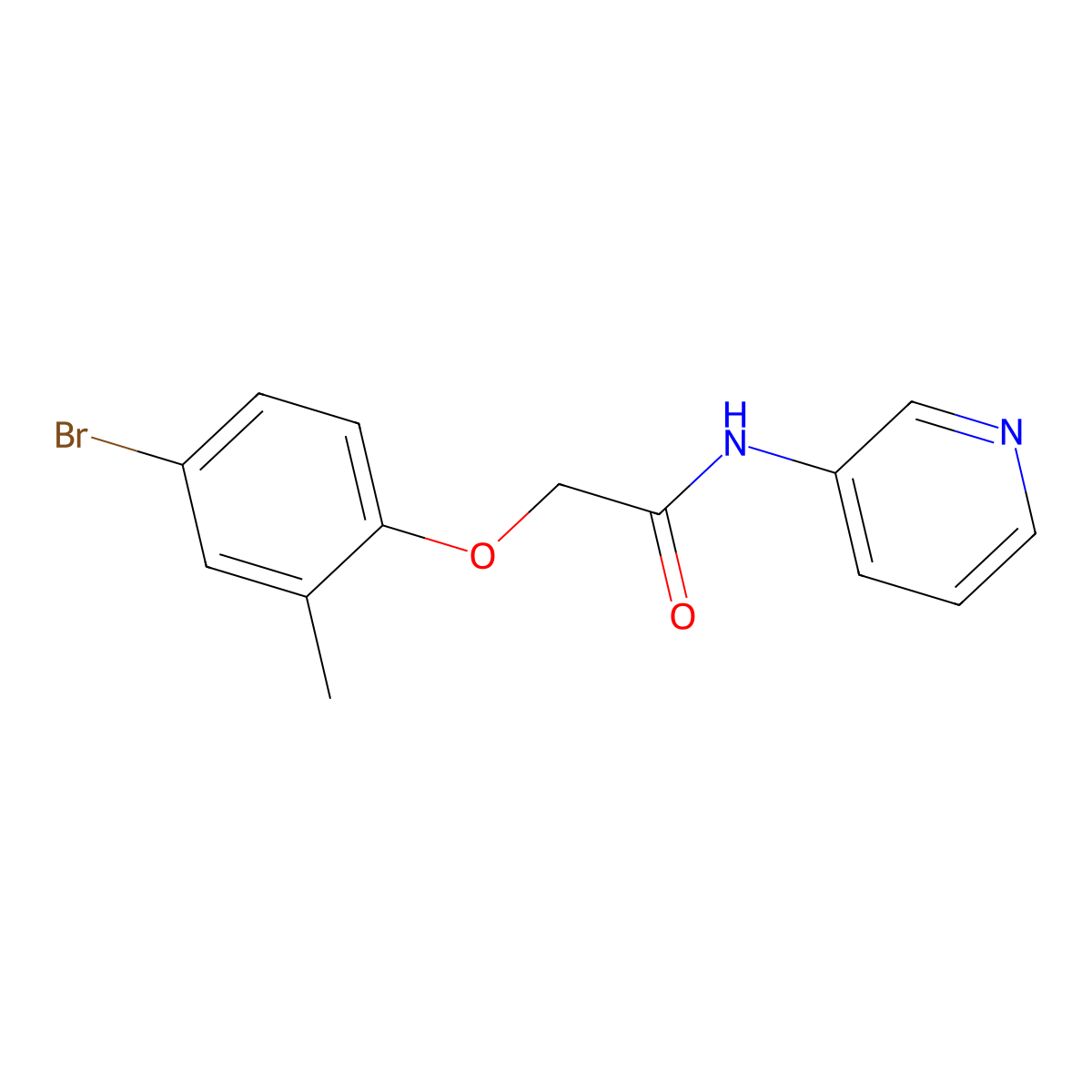 2-(4-bromo-2-methylphenoxy)-N-(pyridin-3-yl)acetamide molecular structure, CAS 434311-17-8