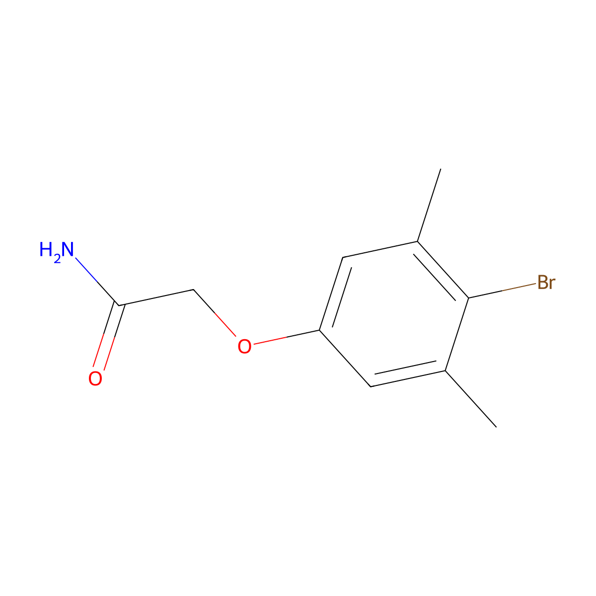 2-(4-Bromo-3,5-dimethylphenoxy)acetamide molecular structure, CAS 434311-31-6