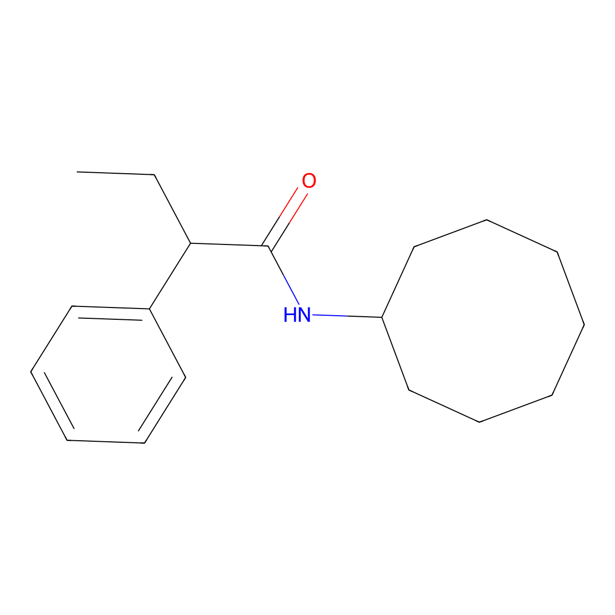 N-cyclooctyl-2-phenylbutanamide molecular structure, CAS 434311-48-5