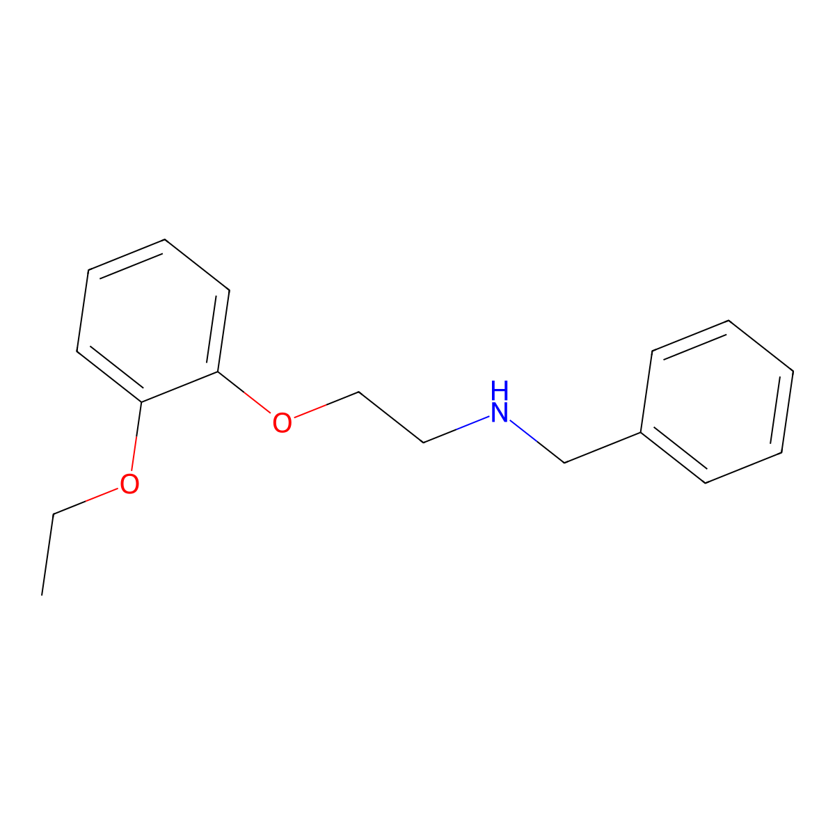 N-benzyl-2-(2-ethoxyphenoxy)ethanamine molecular structure, CAS 434312-10-4