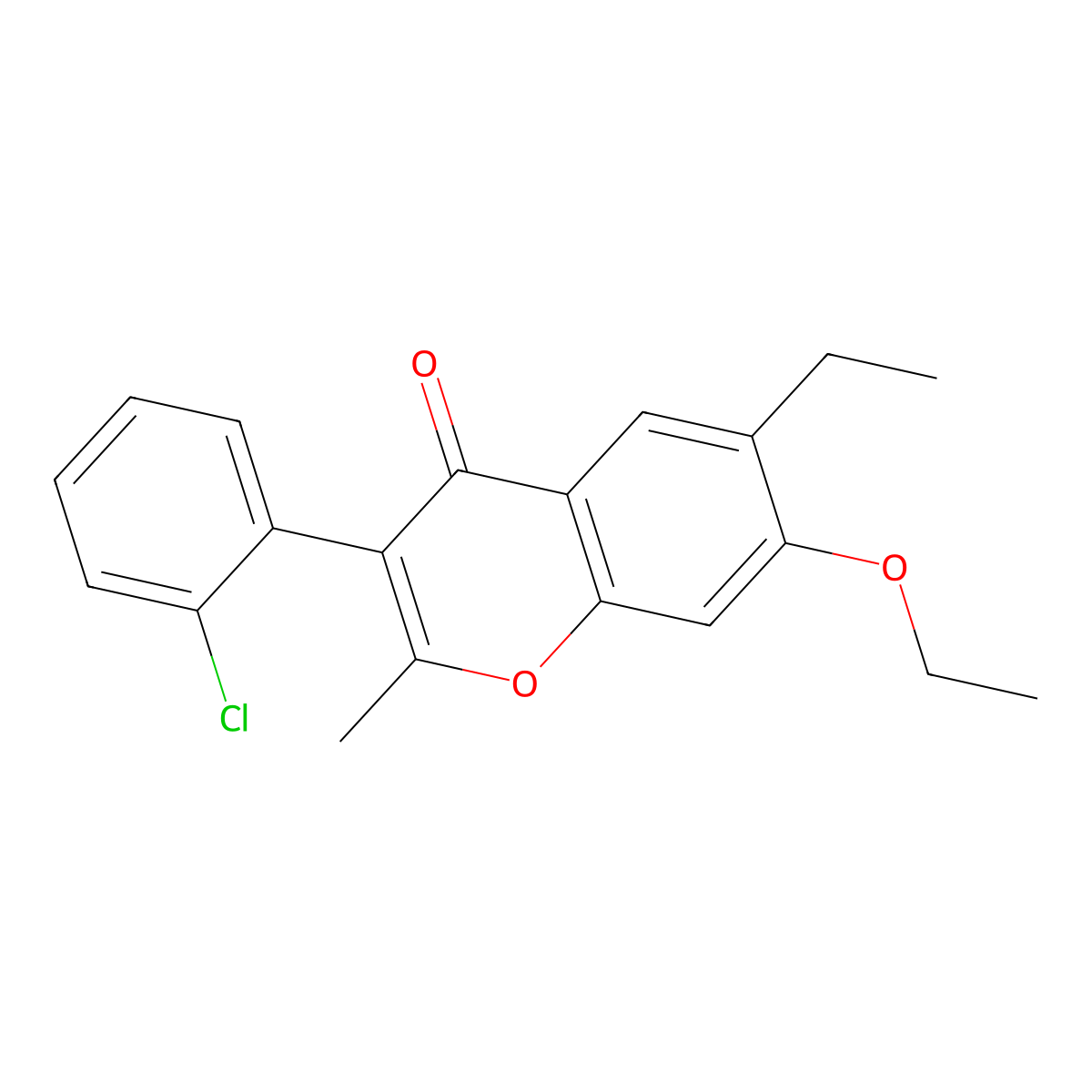 3-(2-Chlorophenyl)-7-ethoxy-6-ethyl-2-methylchromen-4-one molecular structure, CAS 434312-52-4