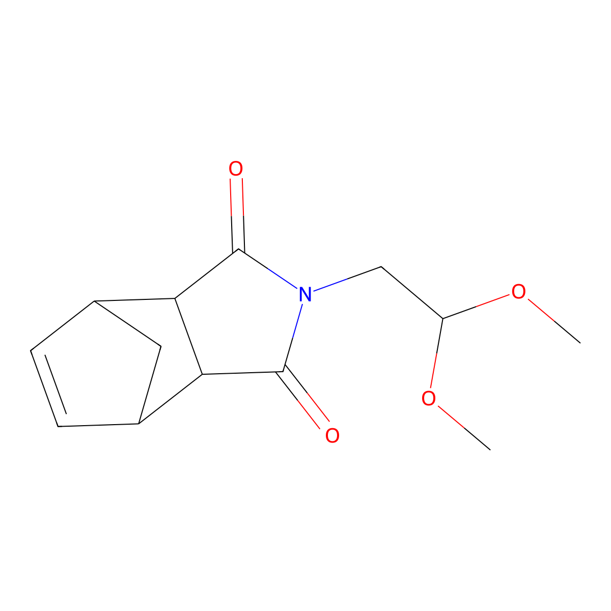 2-(2,2-dimethoxyethyl)-3a,4,7,7a-tetrahydro-1H-4,7-methanoisoindole-1,3(2H)-dione molecular structure, CAS 434318-28-2