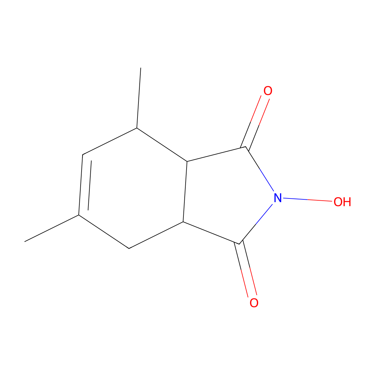 2-hydroxy-4,6-dimethyl-3a,4,7,7a-tetrahydro-1H-isoindole-1,3(2H)-dione molecular structure, CAS 434318-29-3