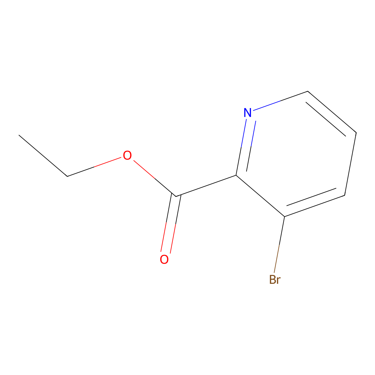 Ethyl 3-bromopyridine-2-carboxylate molecular structure, CAS 434319-41-2