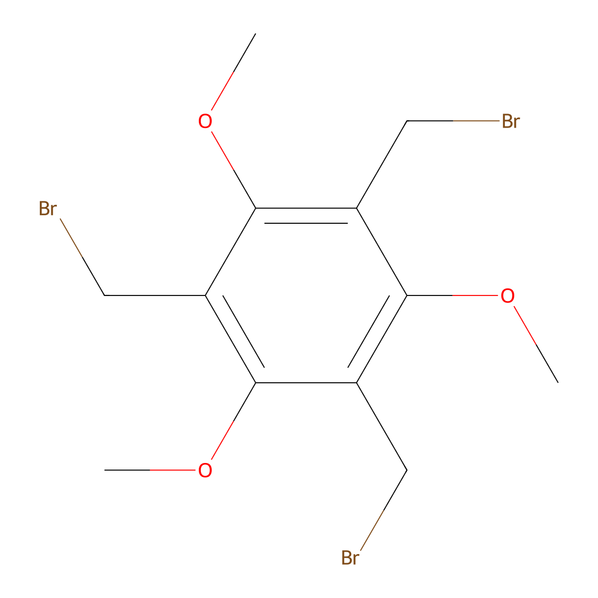 1,3,5-Tris(bromomethyl)-2,4,6-trimethoxybenzene molecular structure, CAS 434323-17-8