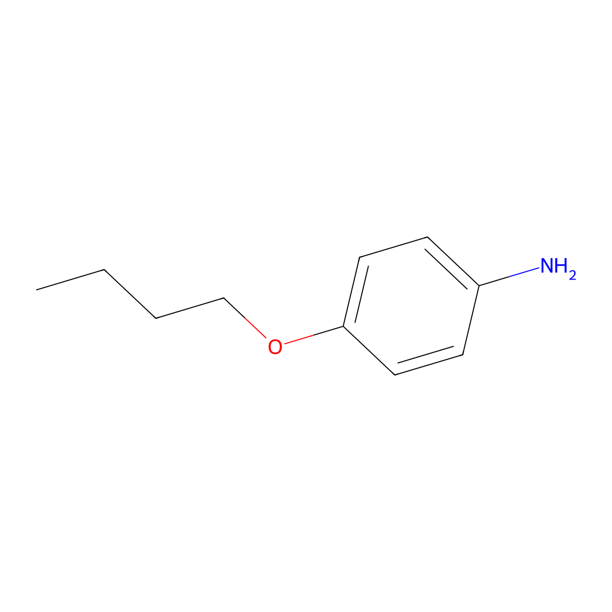 4-Butyloxyaniline molecular structure, CAS 4344-55-2