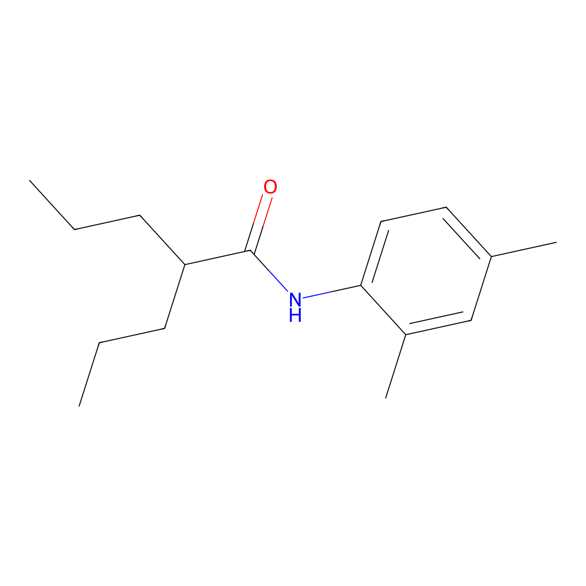2',4'-Valeroxylidide, 2-propyl- molecular structure, CAS 4344-66-5