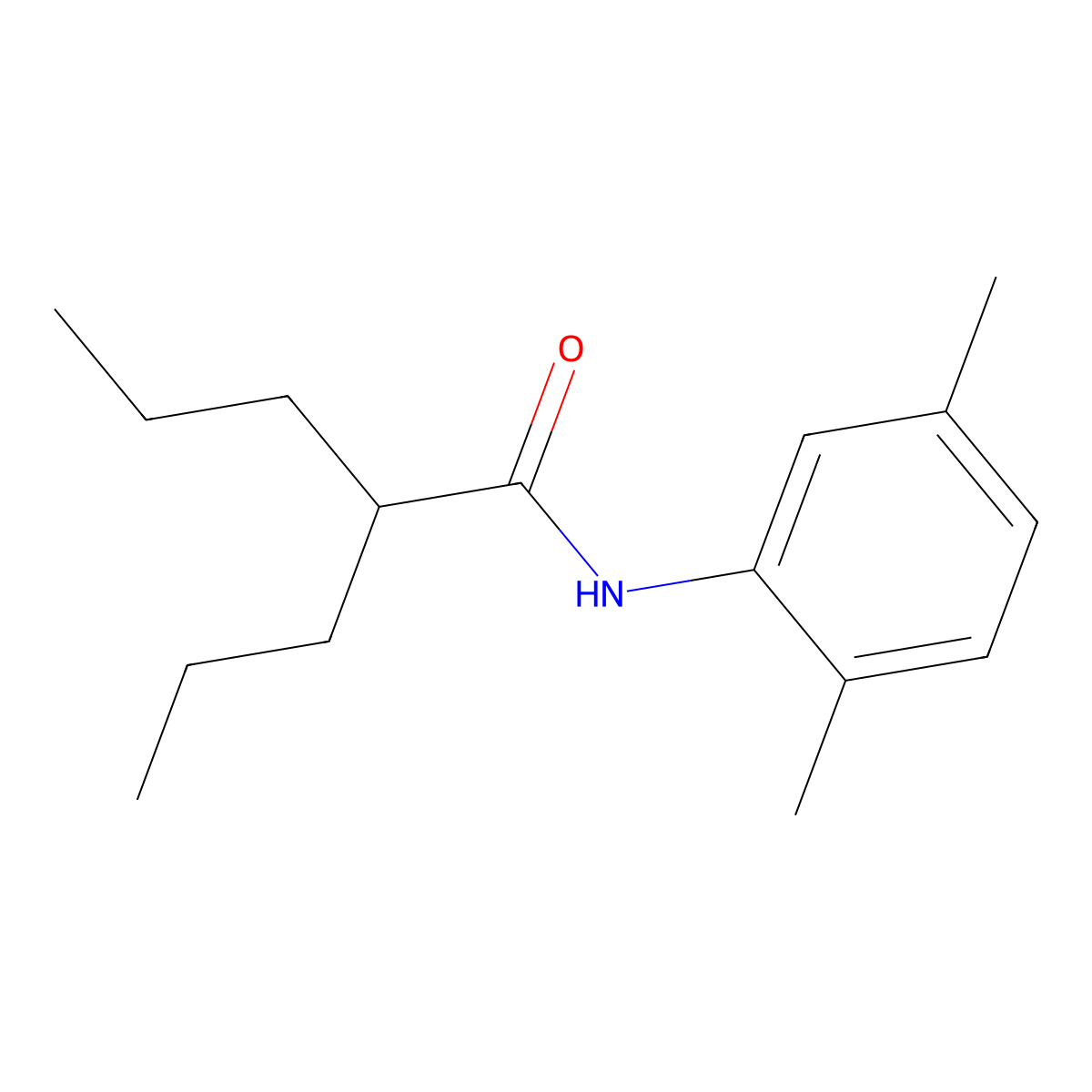 2',5'-Valeroxylidide, 2-propyl- molecular structure, CAS 4344-67-6