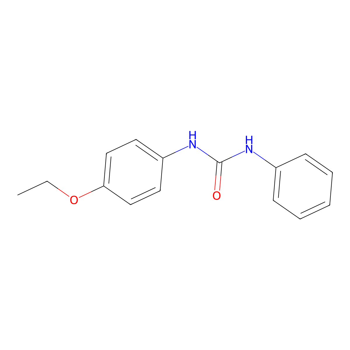 1-(4-Ethoxyphenyl)-3-phenylurea molecular structure, CAS 4345-85-1