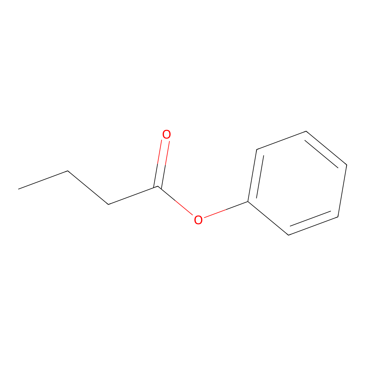 Phenyl butyrate molecular structure, CAS 4346-18-3