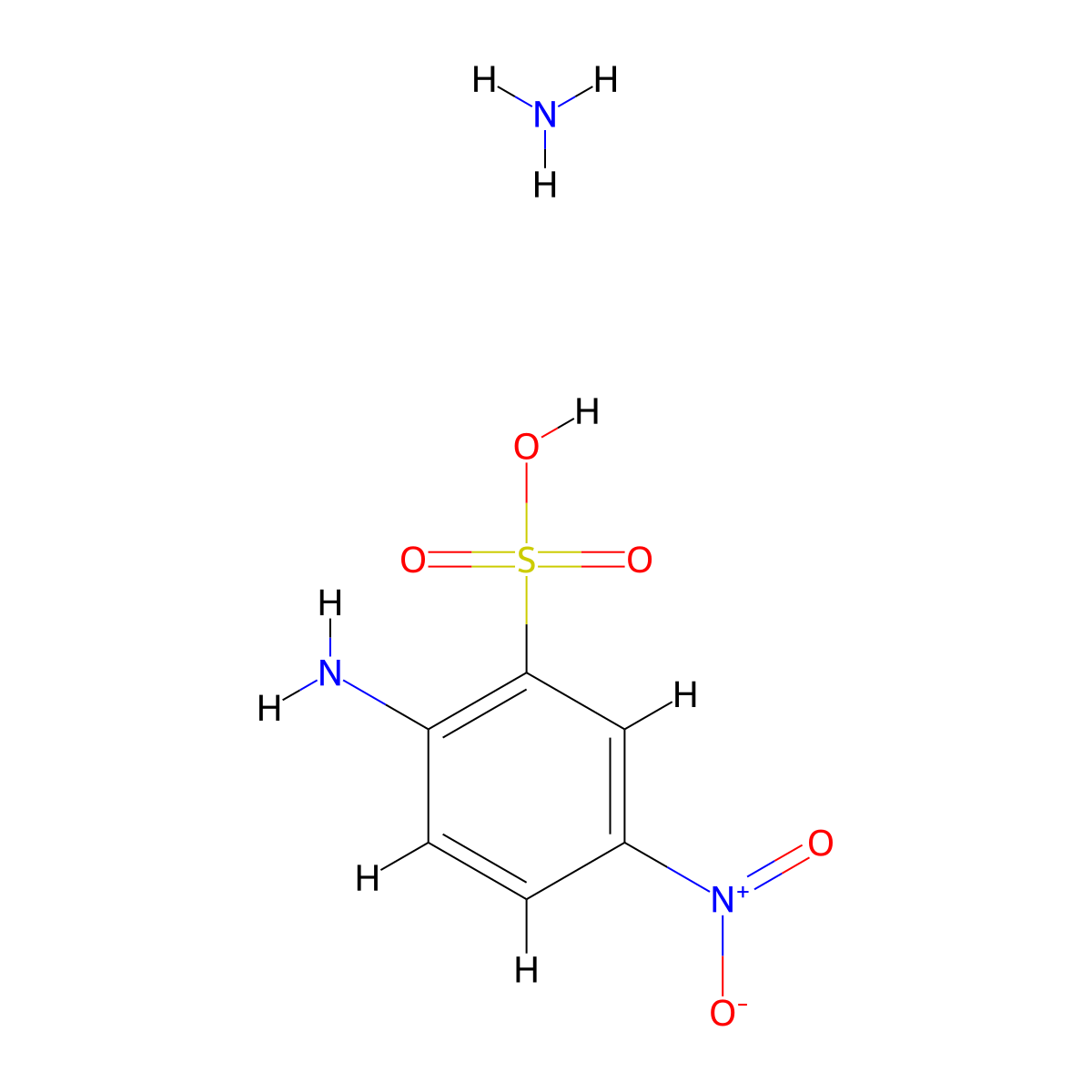 Ammonium 2-amino-5-nitrobenzenesulfonate molecular structure, CAS 4346-51-4
