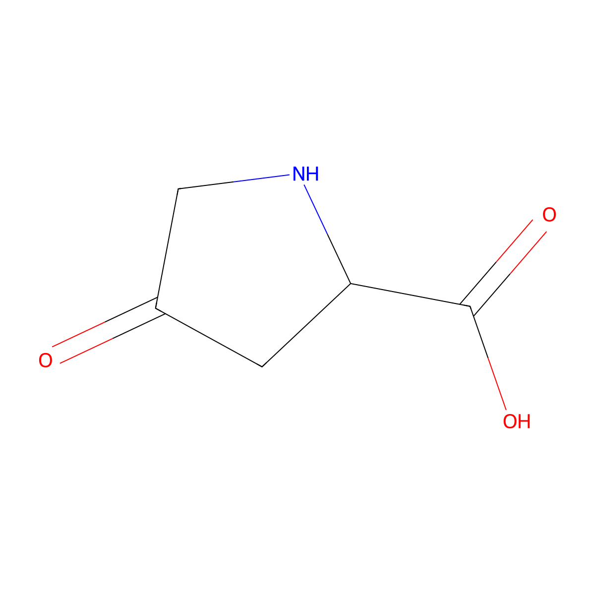 4-oxo-L-proline molecular structure, CAS 4347-18-6
