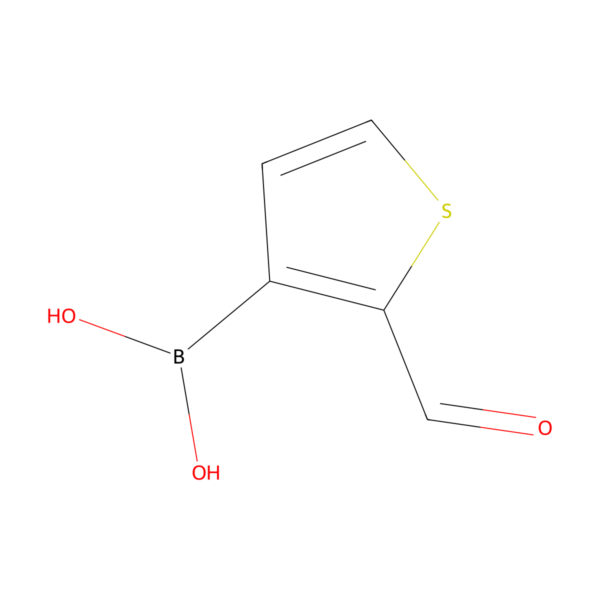 2-Formyl-3-thiopheneboronic acid molecular structure, CAS 4347-31-3