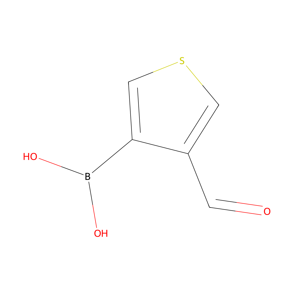 (4-Formylthiophen-3-yl)boronic acid molecular structure, CAS 4347-32-4