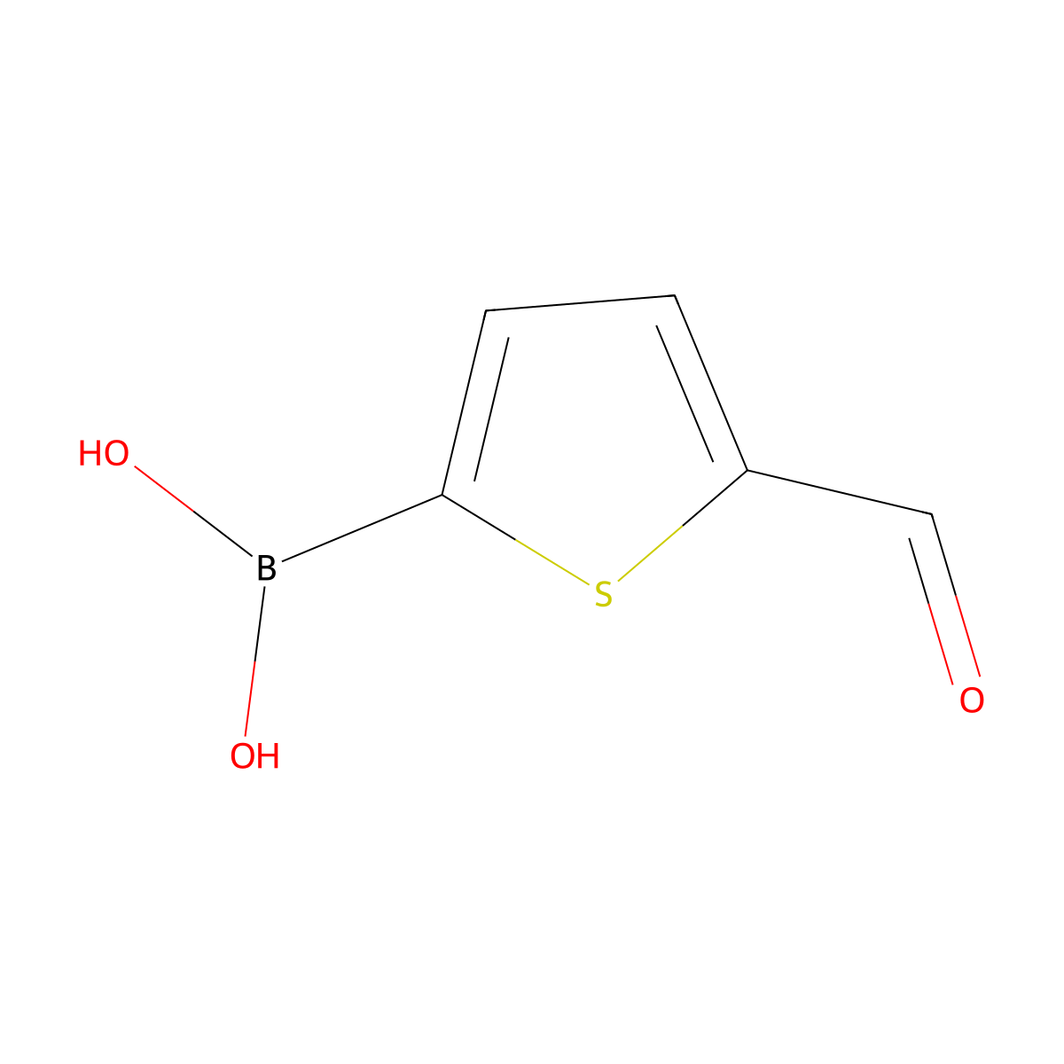 5-Formyl-2-thiopheneboronic acid molecular structure, CAS 4347-33-5