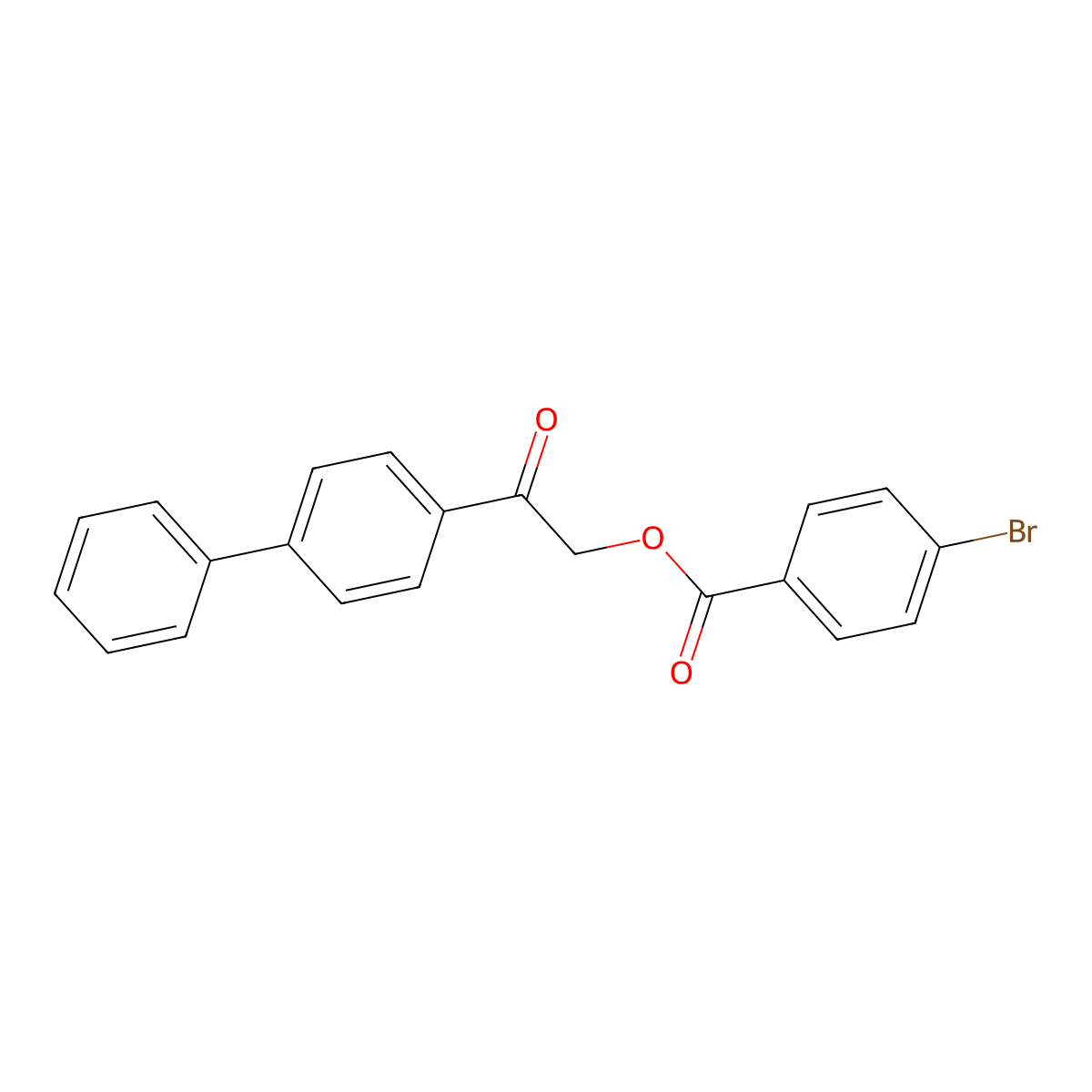 2-[1,1'-Biphenyl]-4-yl-2-oxoethyl 4-bromobenzoate molecular structure, CAS 4347-70-0