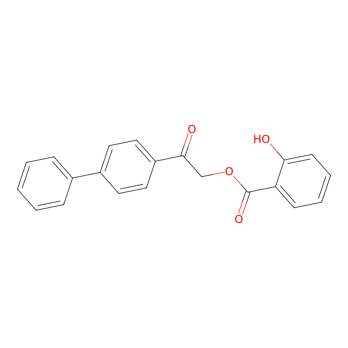 2-(Biphenyl-4-yl)-2-oxoethyl 2-hydroxybenzoate molecular structure, CAS 4347-80-2