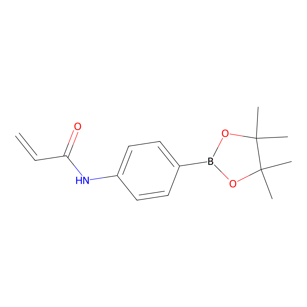 N-[4-(4,4,5,5-Tetramethyl-1,3,2-dioxaborolan-2-yl)phenyl]-2-Propenamide molecular structure, CAS 434898-99-4
