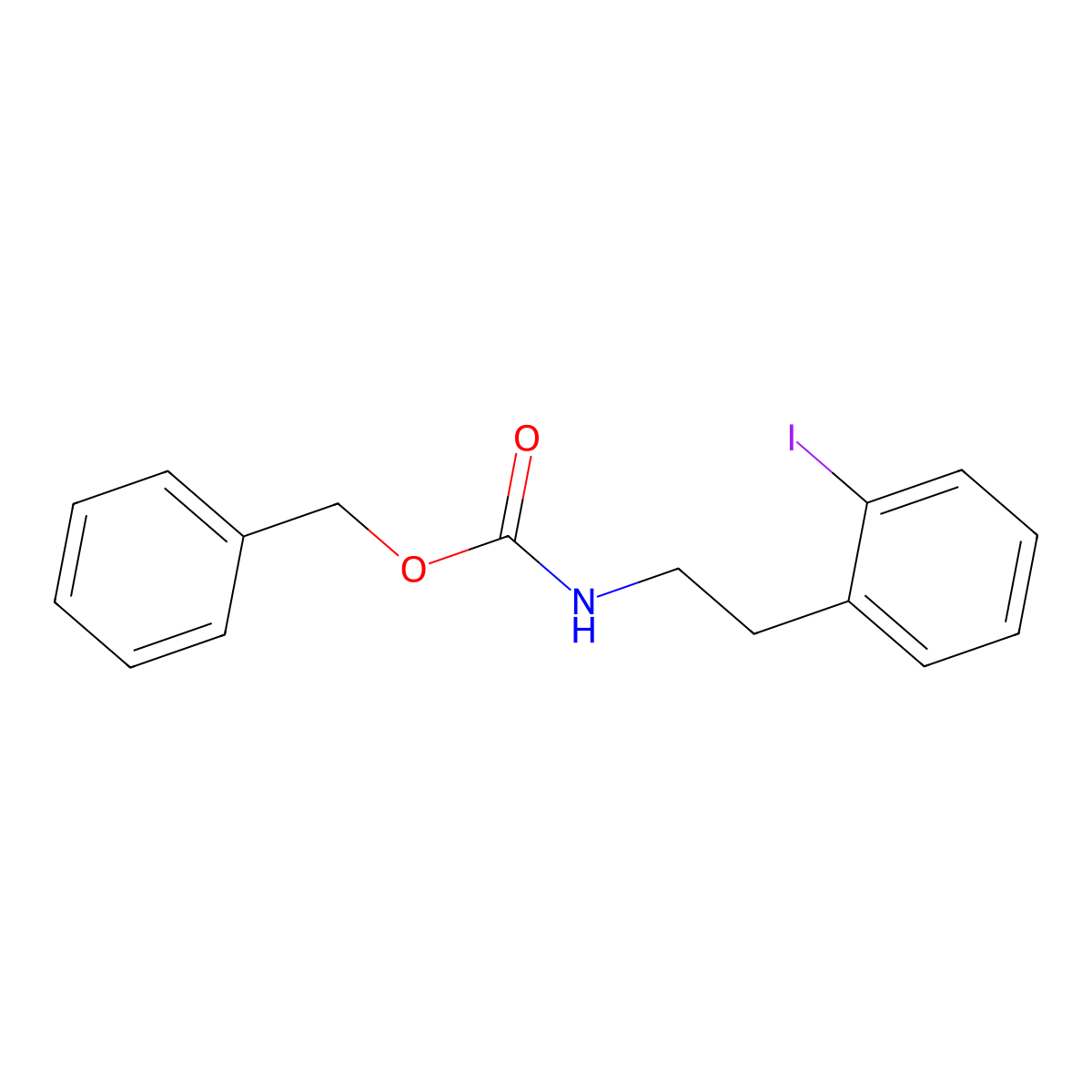 Benzyl N-[2-(2-iodophenyl)ethyl]carbamate molecular structure, CAS 434934-82-4