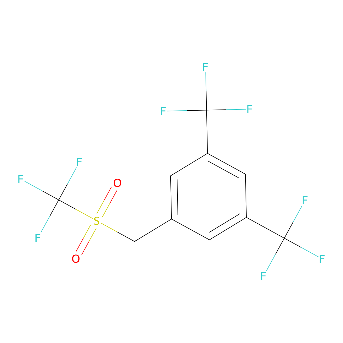 3,5-Bis(trifluoromethyl)phenyl(trifluoromethylsulfonyl)methane molecular structure, CAS 434957-15-0