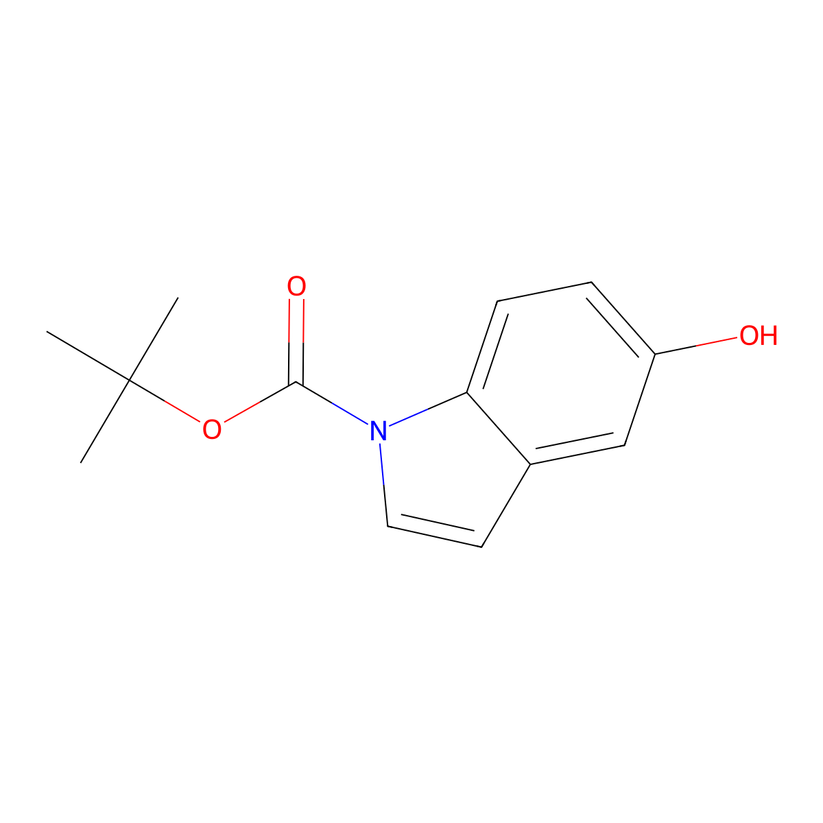 N-Boc-5-Hydroxyindole molecular structure, CAS 434958-85-7