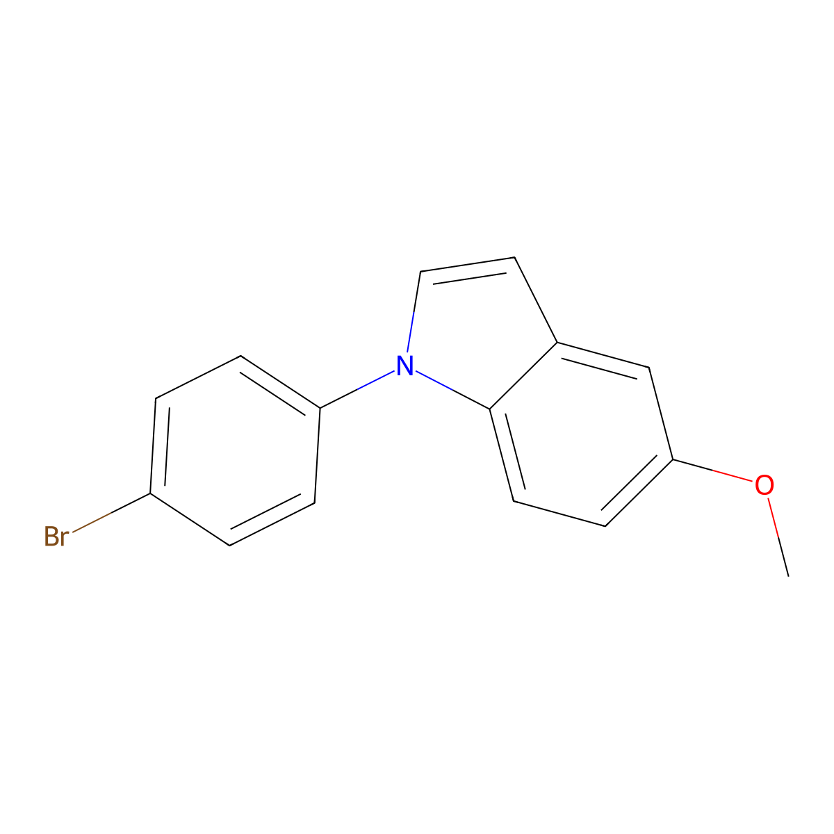 1-(4-Bromo-phenyl)-5-methoxy-1H-indole molecular structure, CAS 434959-30-5