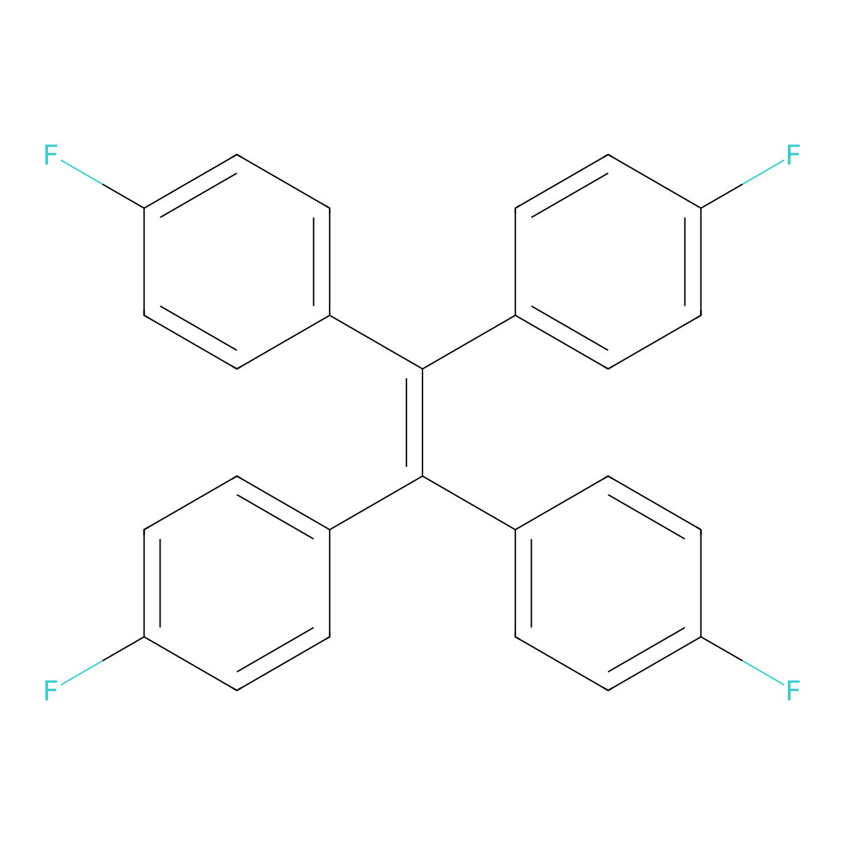 1,1',1'',1'''-Ethene-1,1,2,2-tetrayltetrakis(4-fluorobenzene) molecular structure, CAS 435-08-5