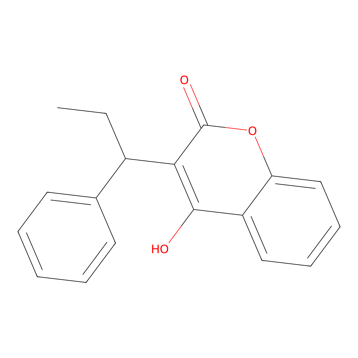 Phenprocoumon molecular structure, CAS 435-97-2
