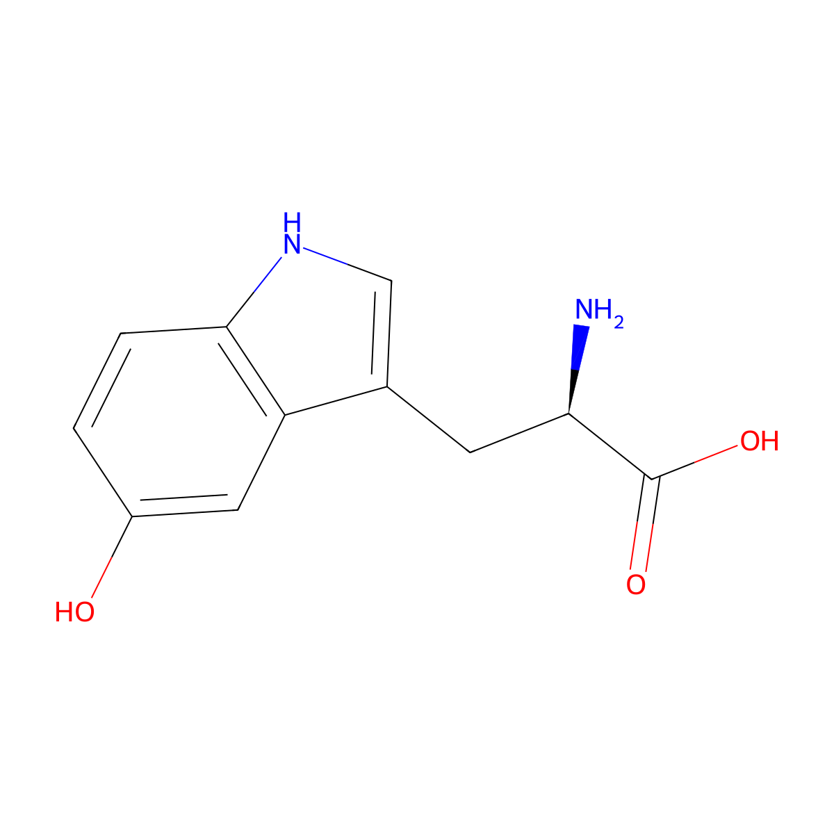 5-Hydroxy-D-tryptophan molecular structure, CAS 4350-07-6