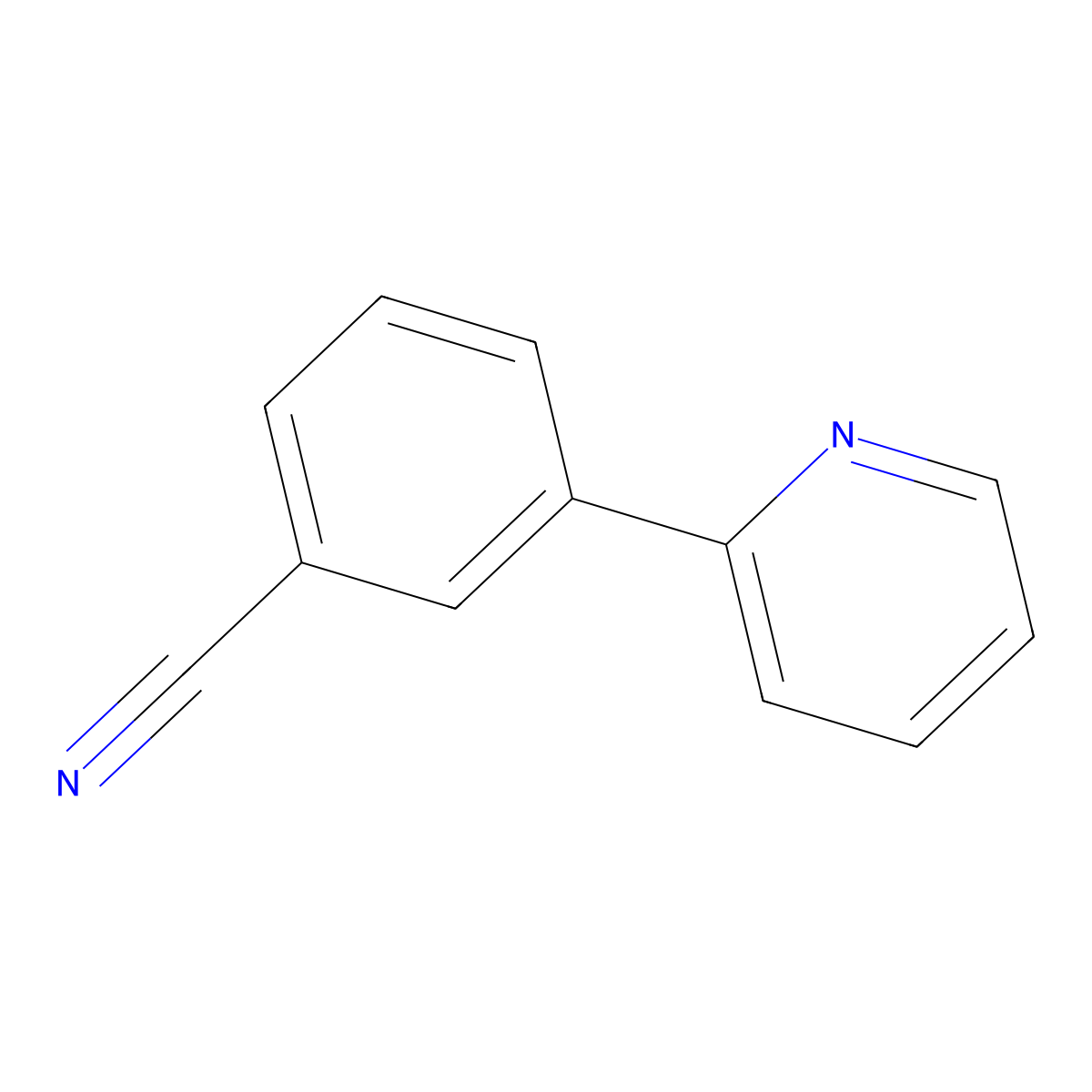 3-(Pyridin-2-yl)benzonitrile molecular structure, CAS 4350-51-0