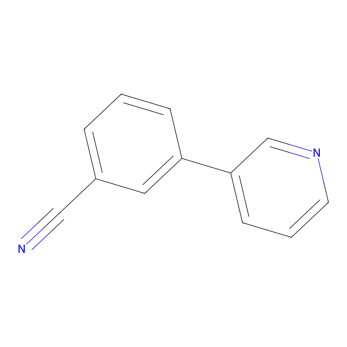 3-(Pyridin-3-yl)benzonitrile molecular structure, CAS 4350-54-3