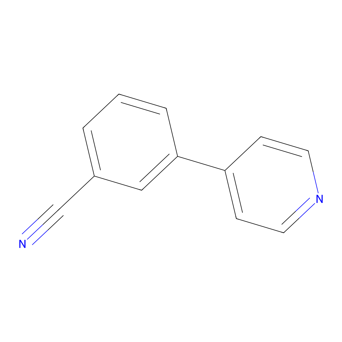 3-(Pyridin-4-yl)benzonitrile molecular structure, CAS 4350-55-4