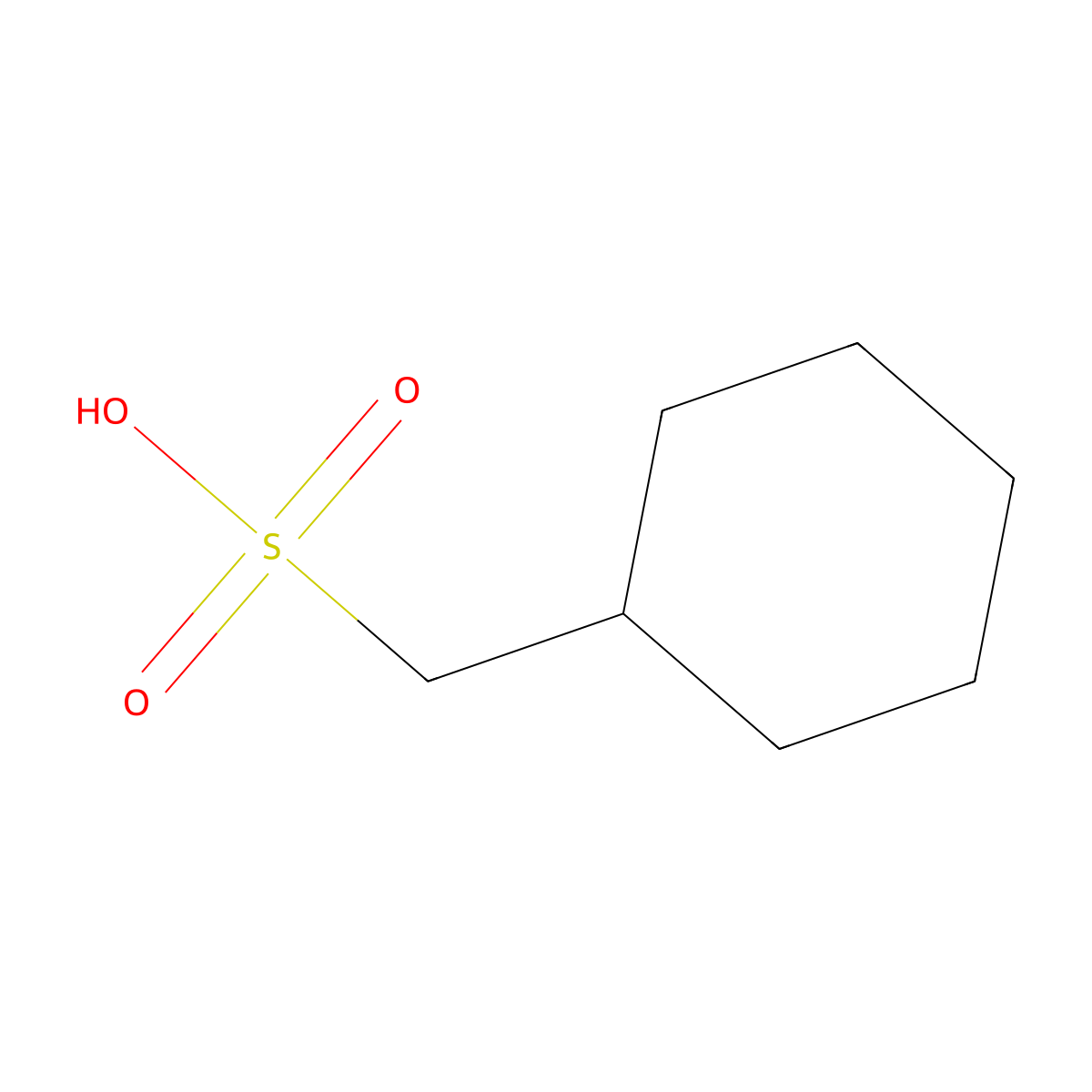 Cyclohexylmethanesulfonic acid molecular structure, CAS 4352-27-6