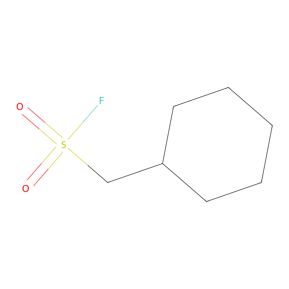 Cyclohexylmethanesulfonyl fluoride molecular structure, CAS 4352-31-2